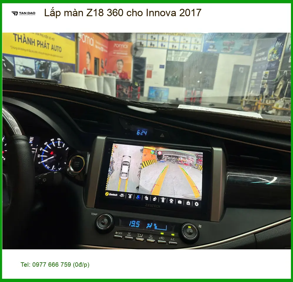 Anh Lâm lắp màn Z18 360 cho Innova 2017 tại Quận 9 để quan sát toàn cảnh dễ hơn ảnh thực tế 3