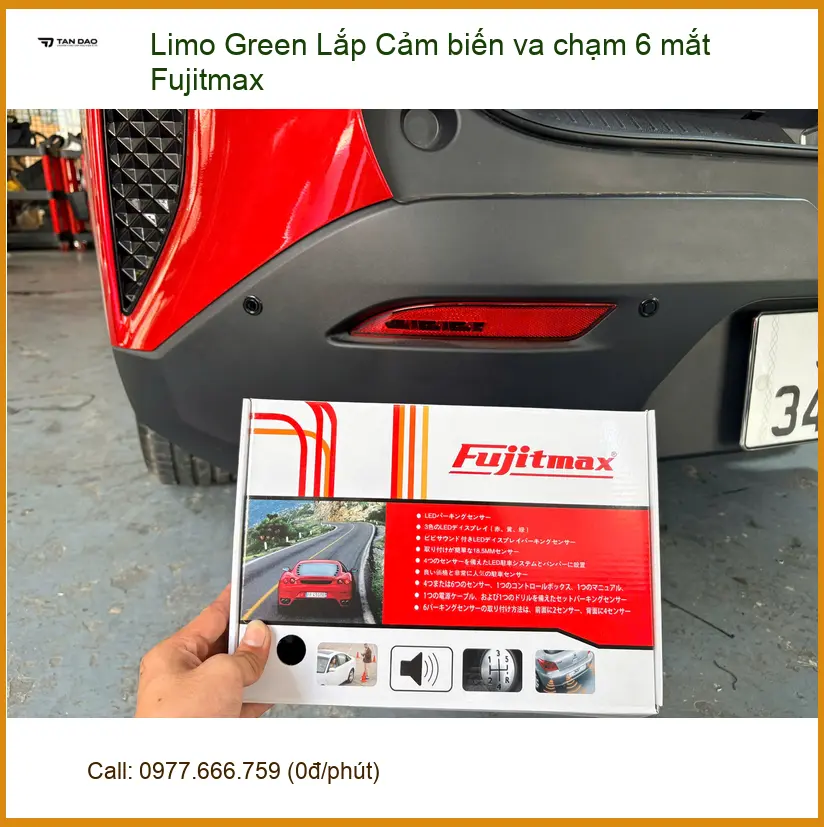 Chị Lan Anh lắp Cảm biến va chạm 6 mắt Fujitmax cho Limo Green tại Quận Tân Phú ảnh thực tế 3