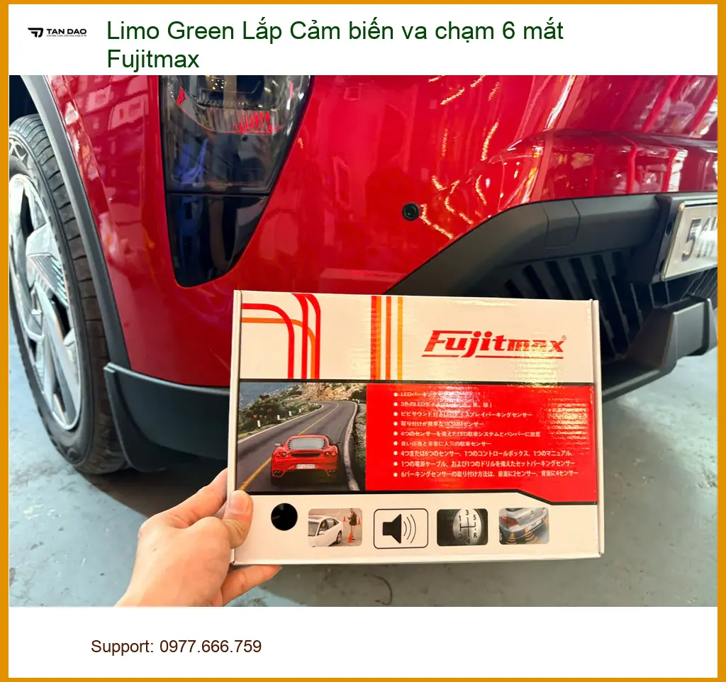 Anh Duy lắp Cảm biến va chạm 6 mắt Fujitmax cho Limo Green ở Hóc Môn