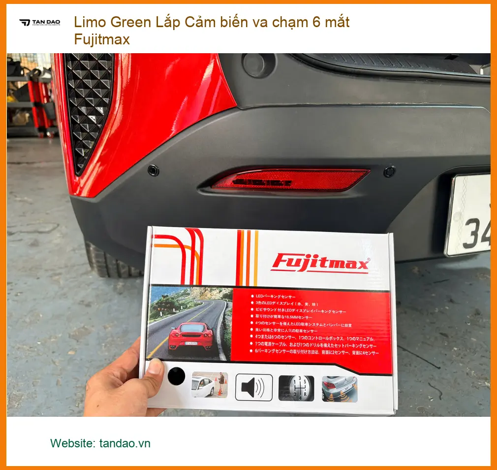 Anh Duy lắp Cảm biến va chạm 6 mắt Fujitmax cho Limo Green ở Hóc Môn ảnh thực tế 3