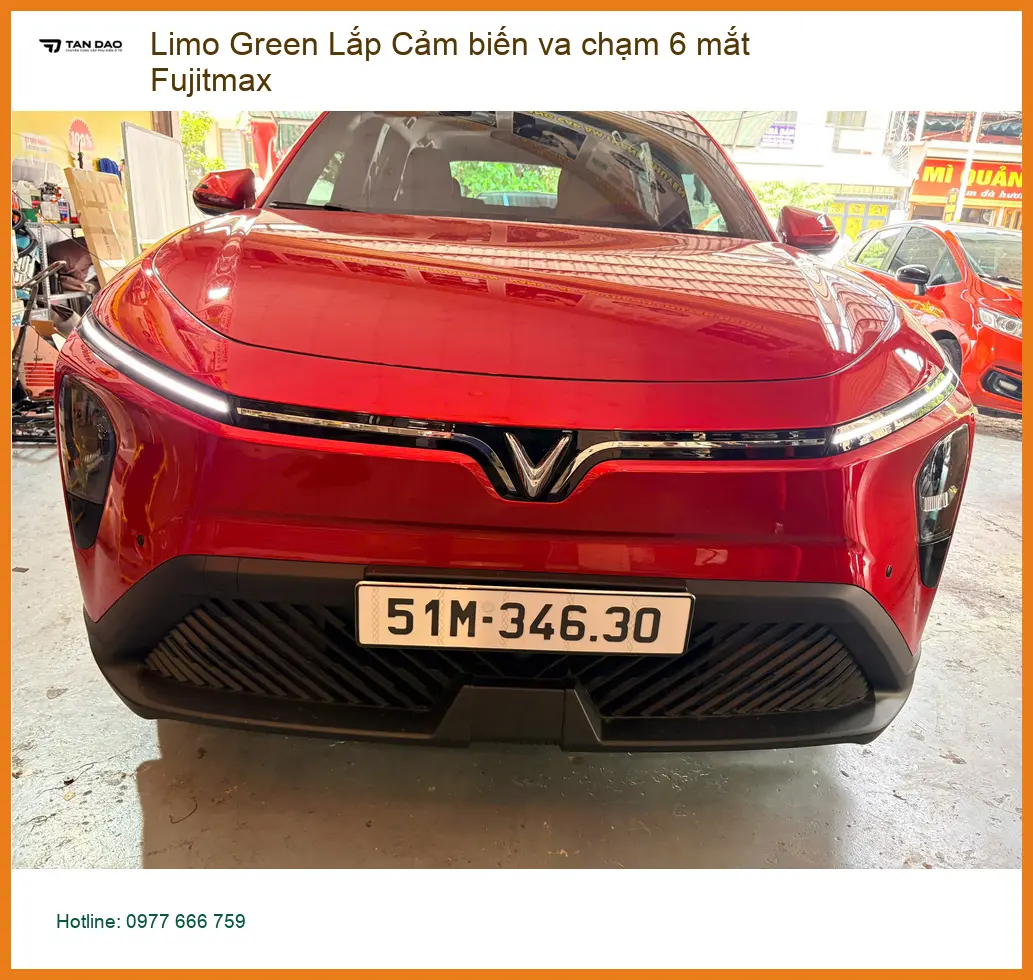 Anh Duy lắp Cảm biến va chạm 6 mắt Fujitmax cho Limo Green ở Hóc Môn ảnh thực tế 4