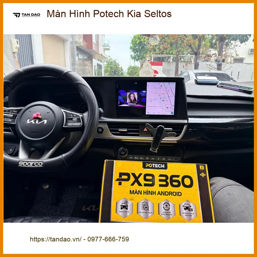 Anh Khải lắp Màn Hình Potech cho Kia Seltos ở Quận 9 để có trải nghiệm lái tốt hơn ảnh thực tế 2