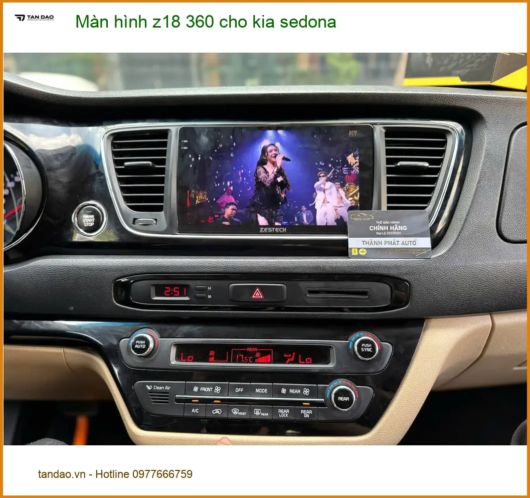 Anh Quang lắp màn hình Z18 360 cho Kia Sedona tại Quận 7 để quan sát tốt hơn ảnh thực tế 2