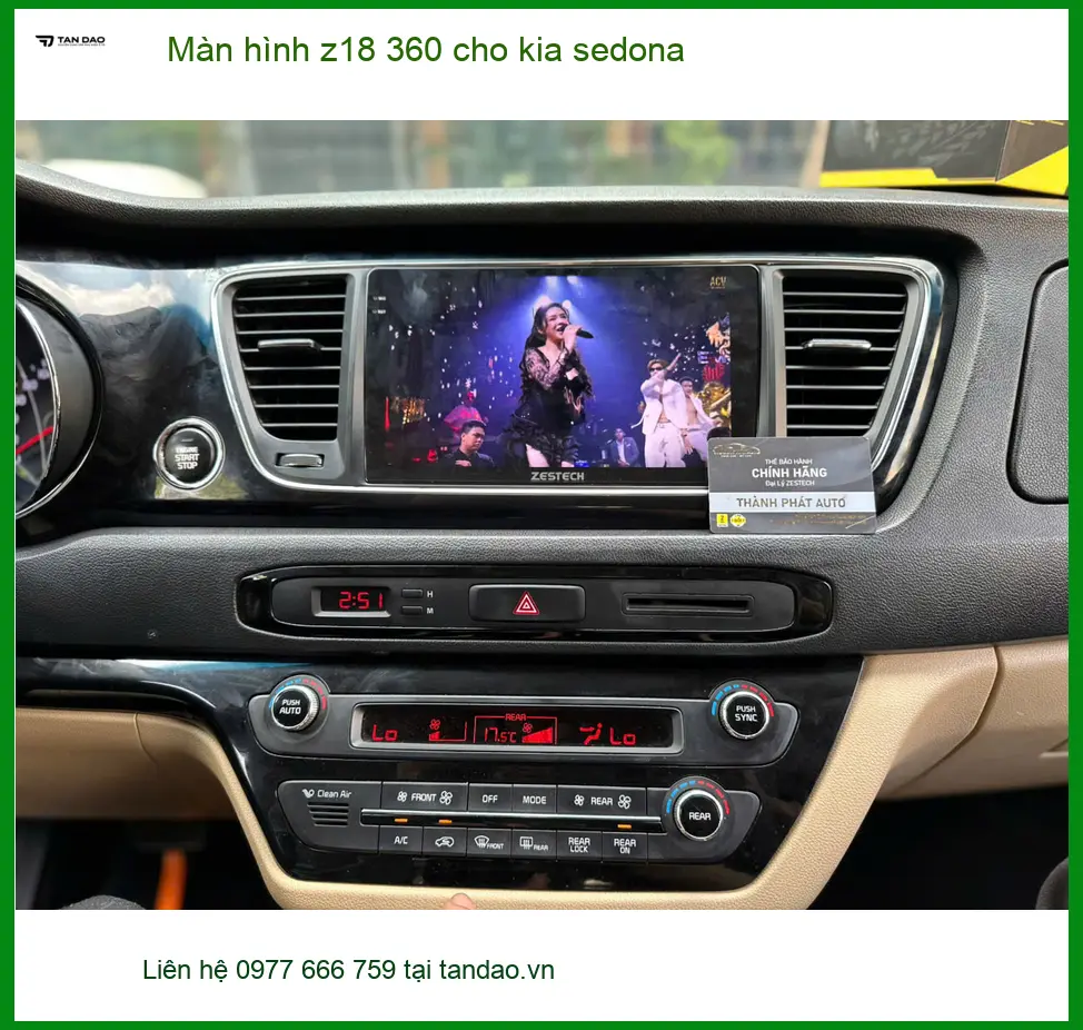 Anh Khải lắp màn hình Z18 360 cho Kia Sedona Quận 6 để lái xe an toàn hơn ảnh thực tế 4
