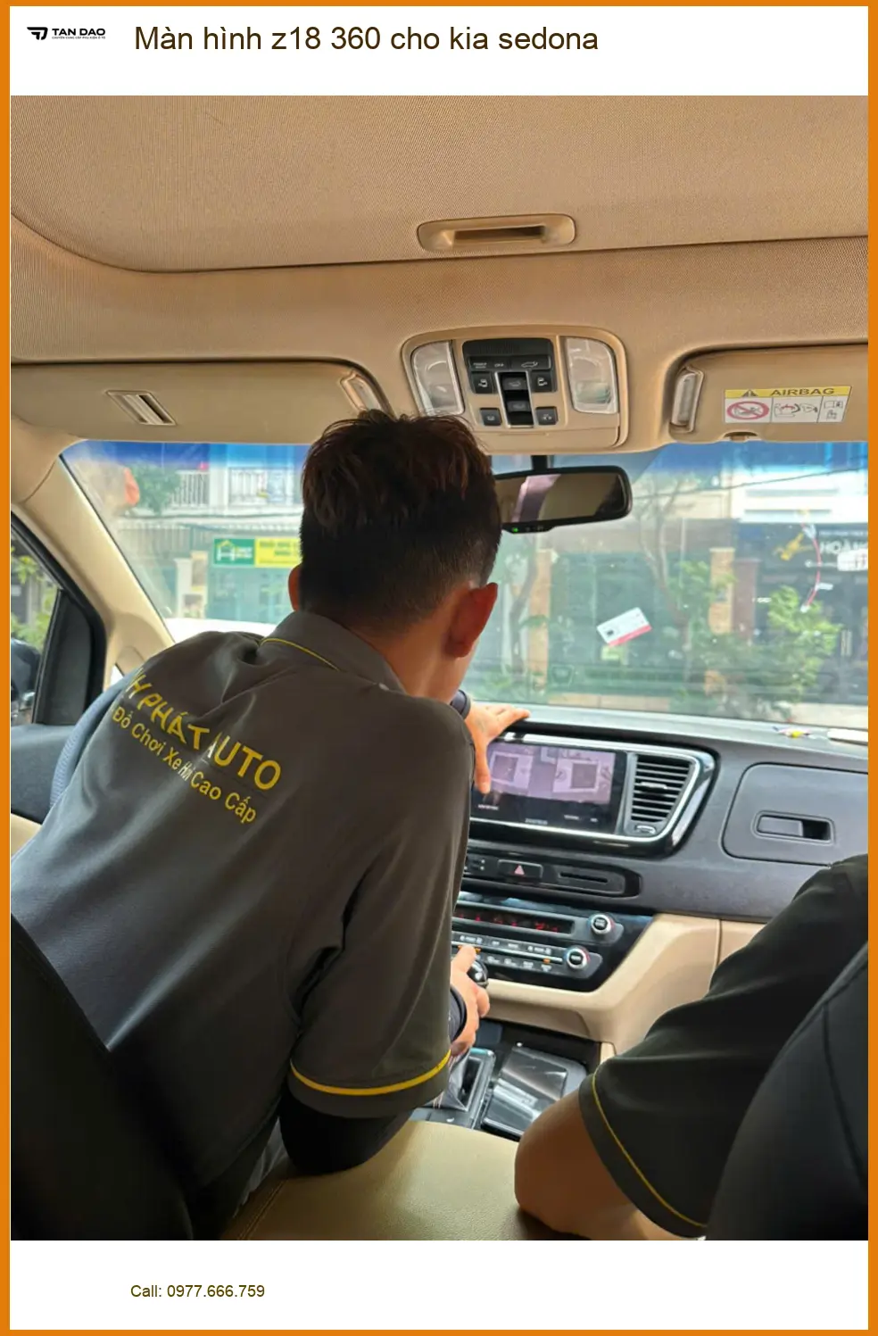 Anh Vĩnh lắp màn hình Z18 360 cho Kia Sedona tại Hóc Môn ảnh thực tế 2