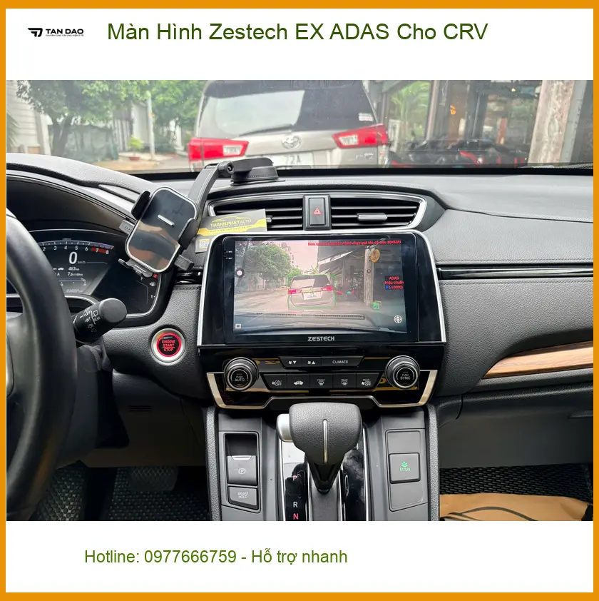 Anh Hùng lắp Màn Hình Zestech EX ADAS cho Honda CRV tại Quận 9