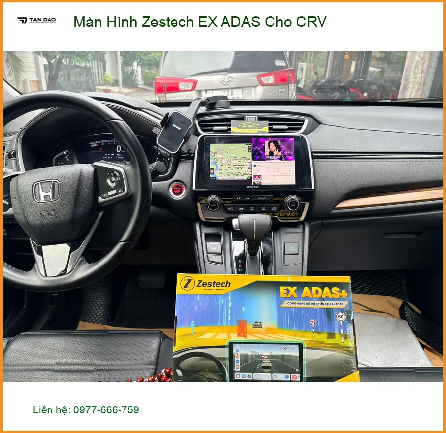 Anh Hoàng lắp Màn Hình Zestech EX ADAS CRV Quận Thủ Đức để trải nghiệm tốt hơn ảnh thực tế 2