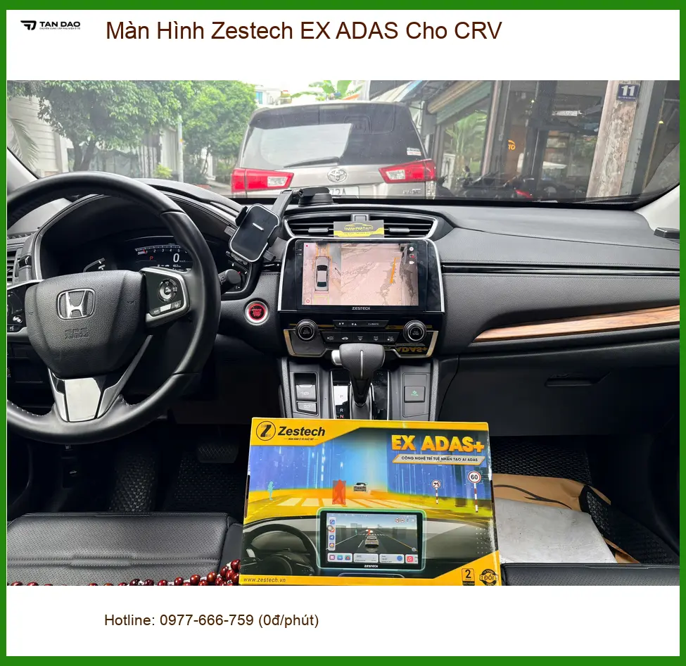 Chú Tiến lắp Màn Hình Zestech EX ADAS cho CRV ở Quận 2 vì màn zin quá cũ, hay đơ ảnh thực tế 2
