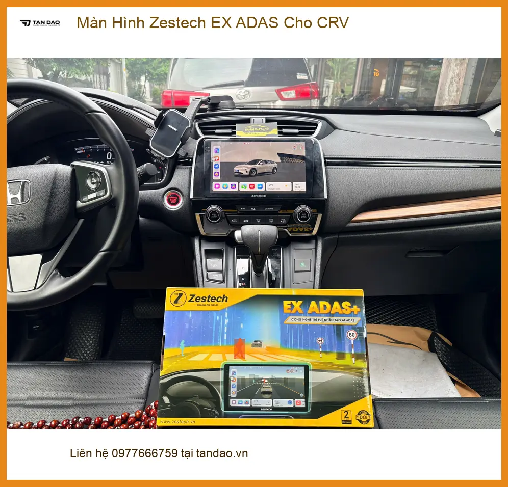 Anh Hùng lắp Màn Hình Zestech EX ADAS cho Honda CRV tại Quận 9 ảnh thực tế 2