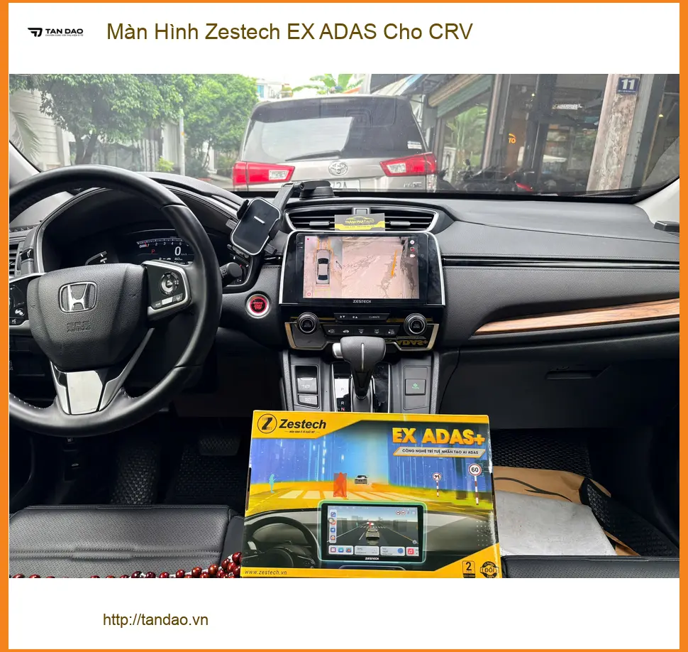 Anh Hùng lắp Màn Hình Zestech EX ADAS cho Honda CRV tại Quận 9 ảnh thực tế 3