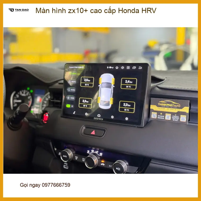 Anh Minh Đức lắp màn hình ZX10+ cao cấp Honda HRV tại Nhà Bè để đi công tác xa ảnh thực tế 2