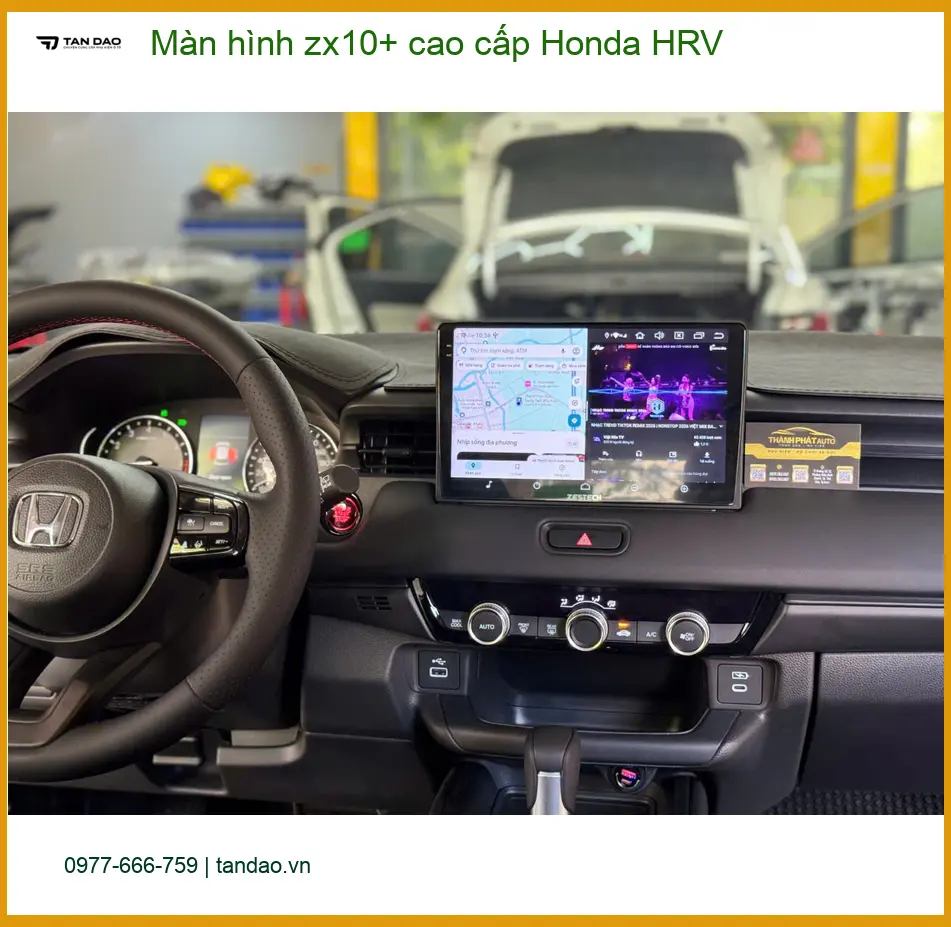 Anh Minh Đức lắp màn hình ZX10+ cao cấp Honda HRV tại Nhà Bè để đi công tác xa ảnh thực tế 3
