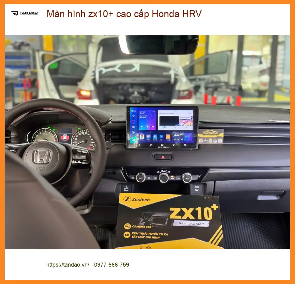 Anh Minh Đức lắp màn hình ZX10+ cao cấp Honda HRV tại Nhà Bè để đi công tác xa ảnh thực tế 4