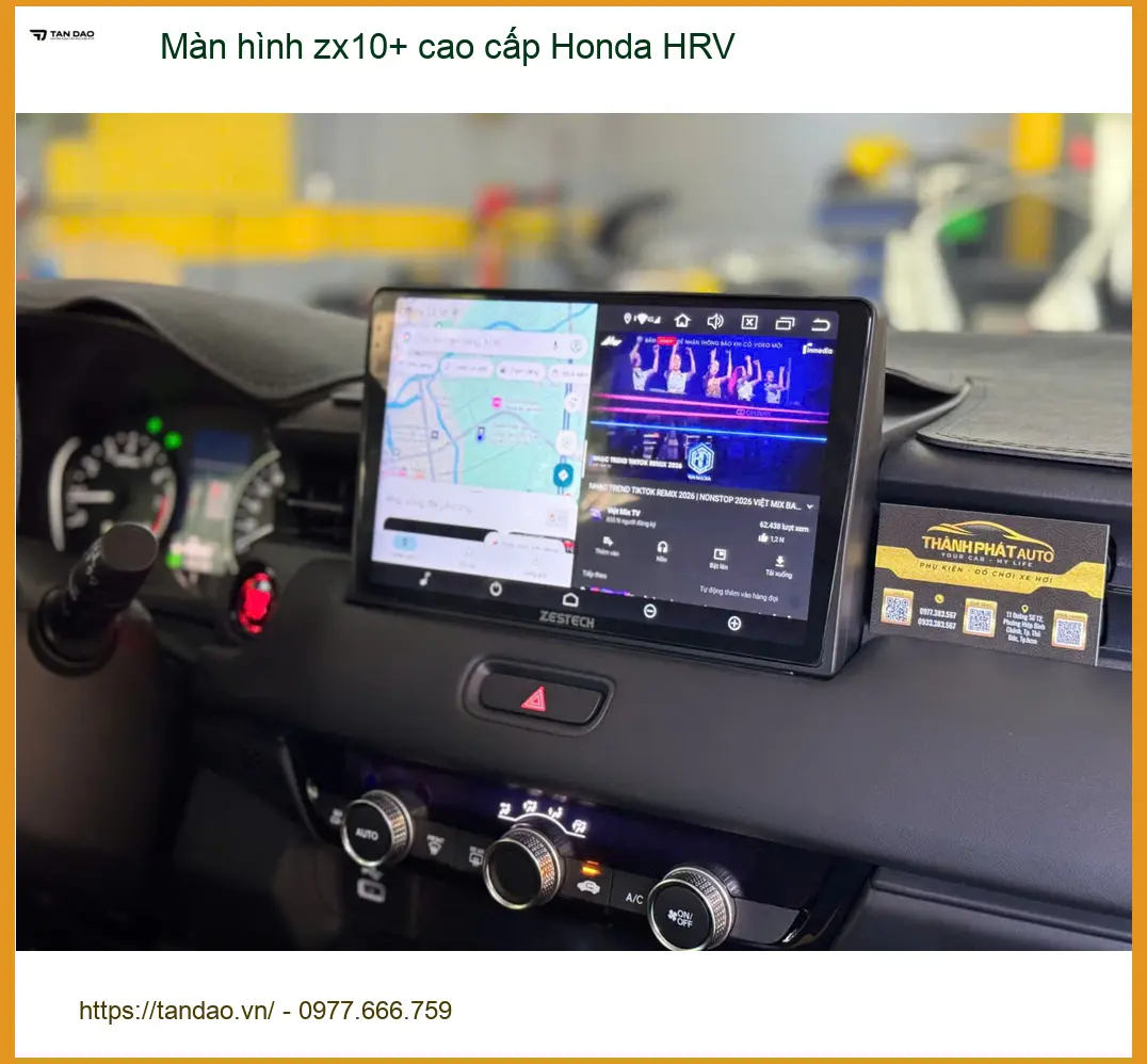 Bác Vĩnh lắp màn hình ZX10+ cao cấp Honda HRV tại Quận 12 nâng tầm giải trí ảnh thực tế 2