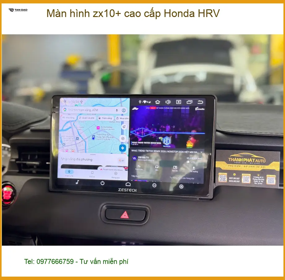 Bác Vĩnh lắp màn hình ZX10+ cao cấp Honda HRV tại Quận 12 nâng tầm giải trí ảnh thực tế 4