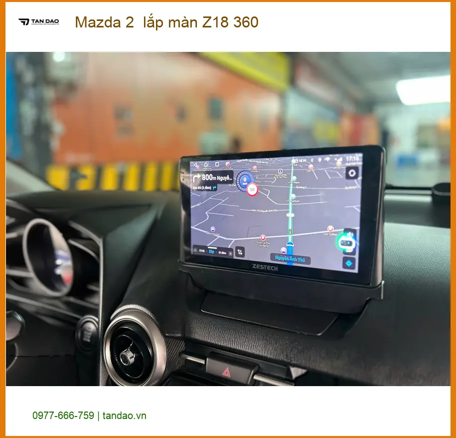 Anh Khang Mazda 2 lắp màn Z18 360 tại Quận 9 để dễ dàng lùi xe ảnh thực tế 2