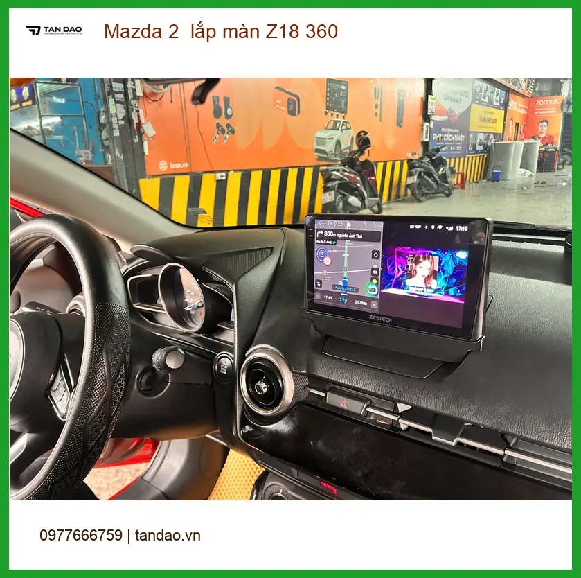 Anh Khang Mazda 2 lắp màn Z18 360 tại Quận 9 để dễ dàng lùi xe ảnh thực tế 4