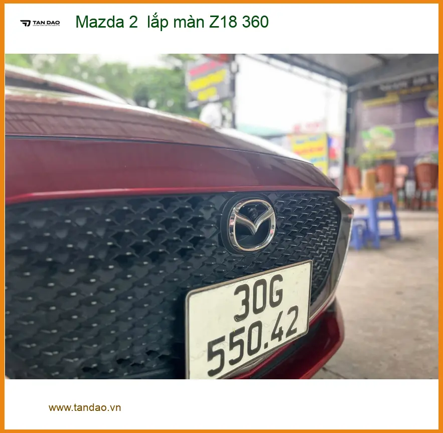 Chị Thanh Mai lắp màn Z18 360 cho Mazda 2 tại Thủ Đức an toàn. ảnh thực tế 4