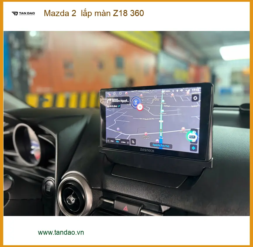 Chị Thanh Mai lắp màn Z18 360 cho Mazda 2 tại Thủ Đức an toàn. ảnh thực tế 5
