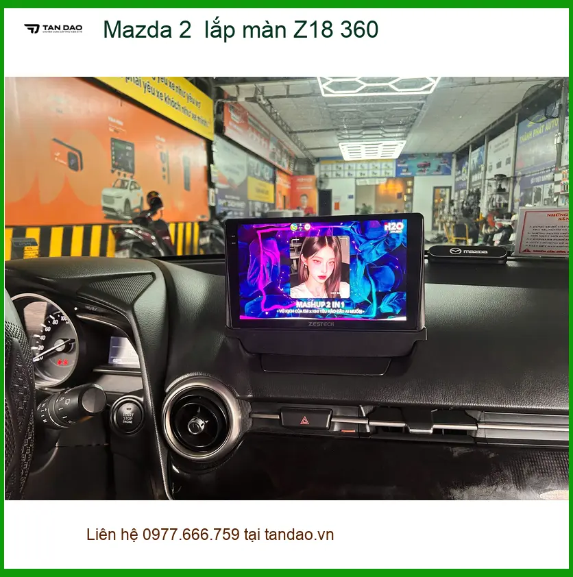 Anh Tấn lắp màn Z18 360 cho Mazda 2 tại Quận 12 để nâng tầm công nghệ ảnh thực tế 4
