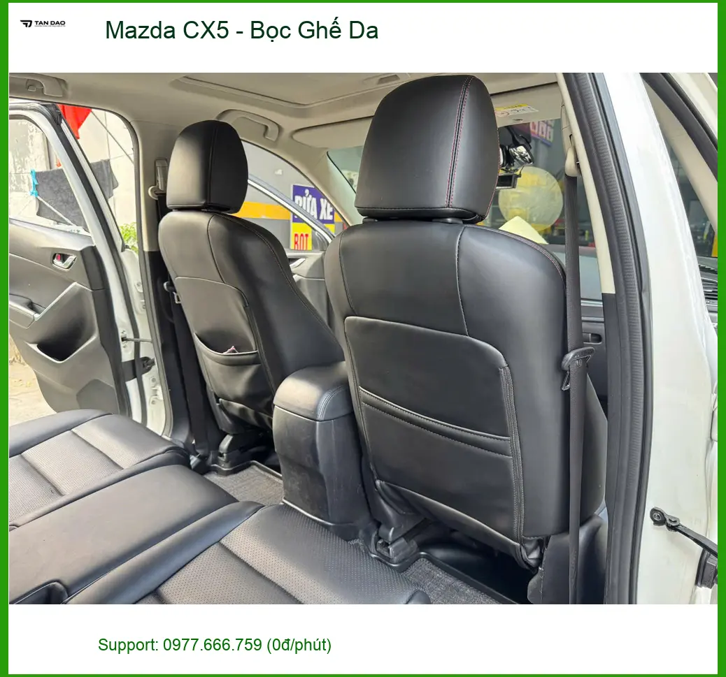 Anh Tùng bọc ghế da Mazda CX5 tại Quận 9 để nội thất sang trọng, dễ vệ sinh