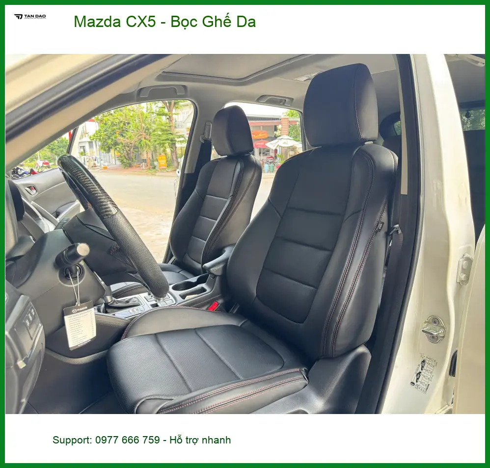 Anh Tùng bọc ghế da Mazda CX5 tại Quận 9 để nội thất sang trọng, dễ vệ sinh ảnh thực tế 2