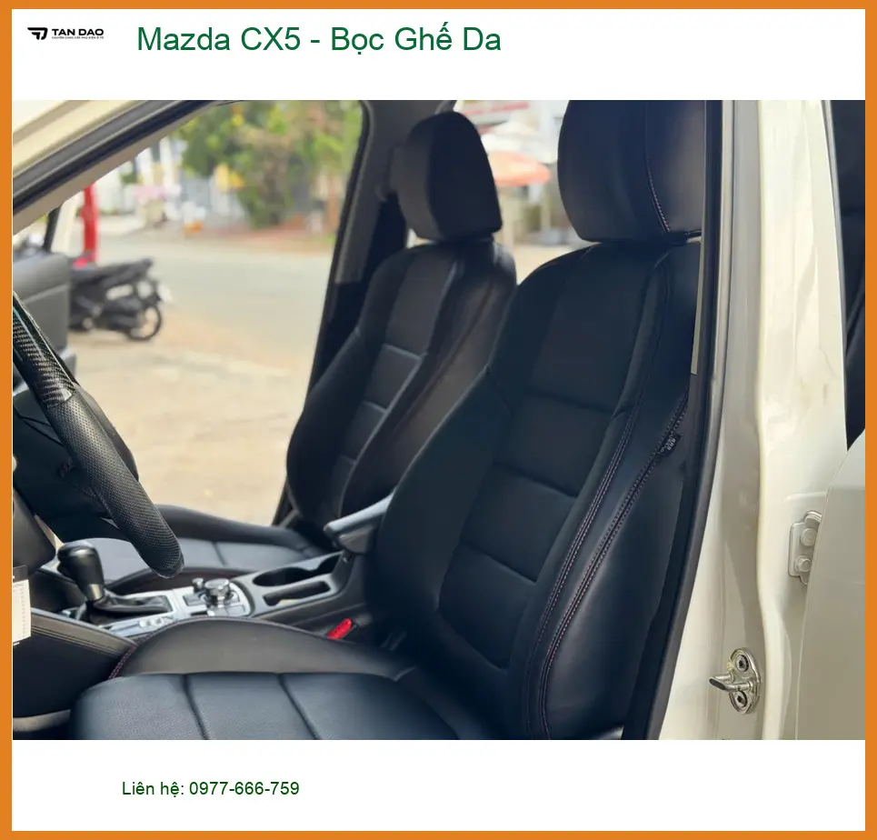 Chị Thảo bọc ghế da cho Mazda CX5 tại Quận Thủ Đức vì ghế cũ đã bạc màu ảnh thực tế 2