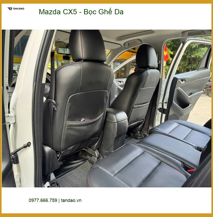 Anh Tùng bọc ghế da Mazda CX5 tại Quận 9 để nội thất sang trọng, dễ vệ sinh ảnh thực tế 3