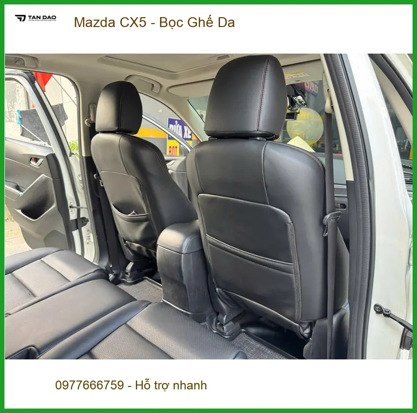 Chị Thảo bọc ghế da cho Mazda CX5 tại Quận Thủ Đức vì ghế cũ đã bạc màu ảnh thực tế 3