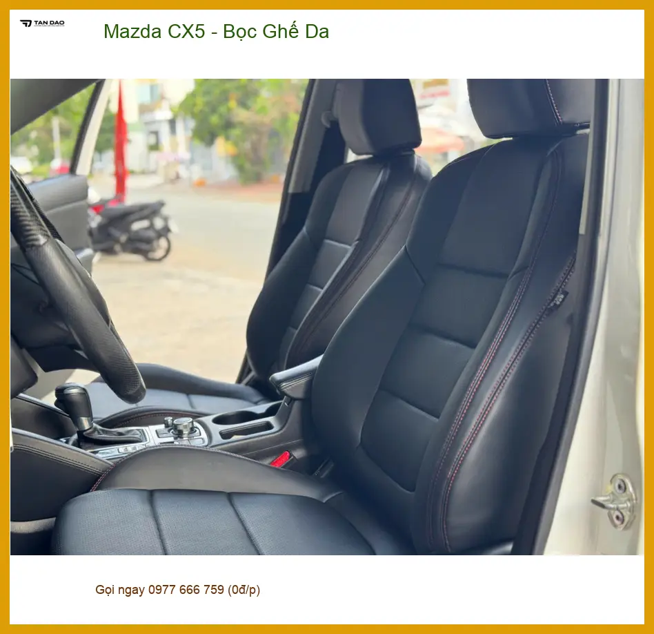Anh Tùng bọc ghế da Mazda CX5 tại Quận 9 để nội thất sang trọng, dễ vệ sinh ảnh thực tế 4