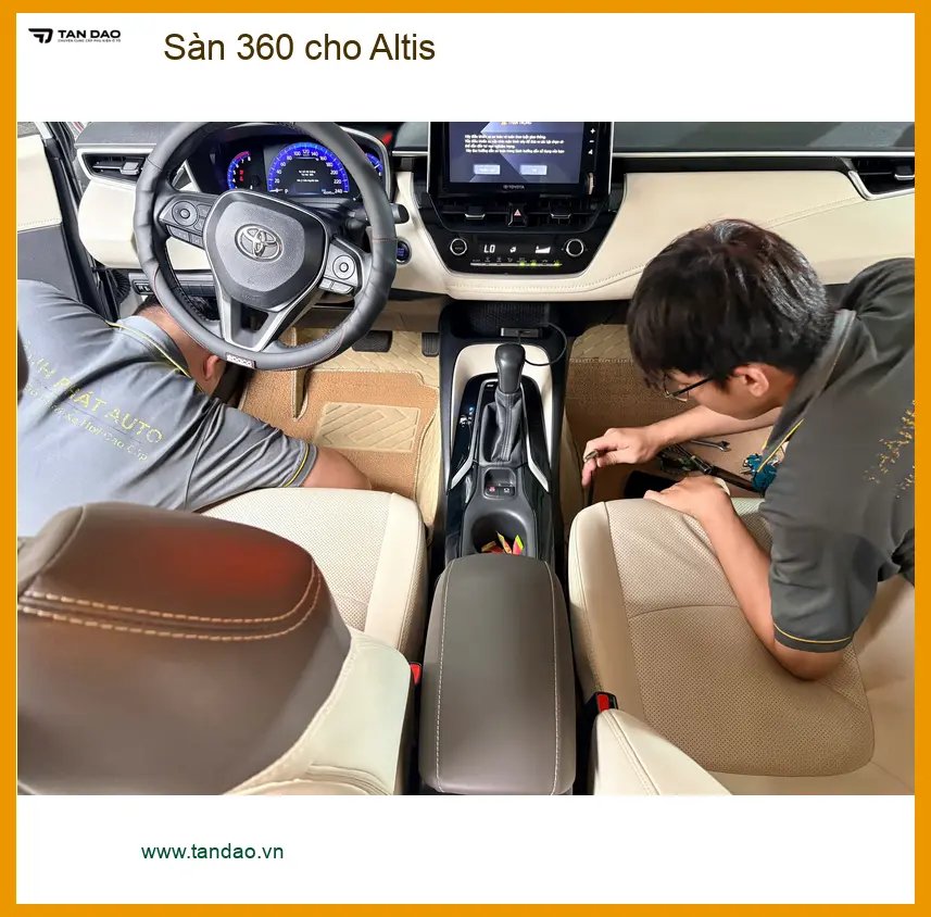 Anh Kiên nâng cấp Sàn 360 cho Toyota Altis tại Quận 2 để nội thất sạch hơn ảnh thực tế 4