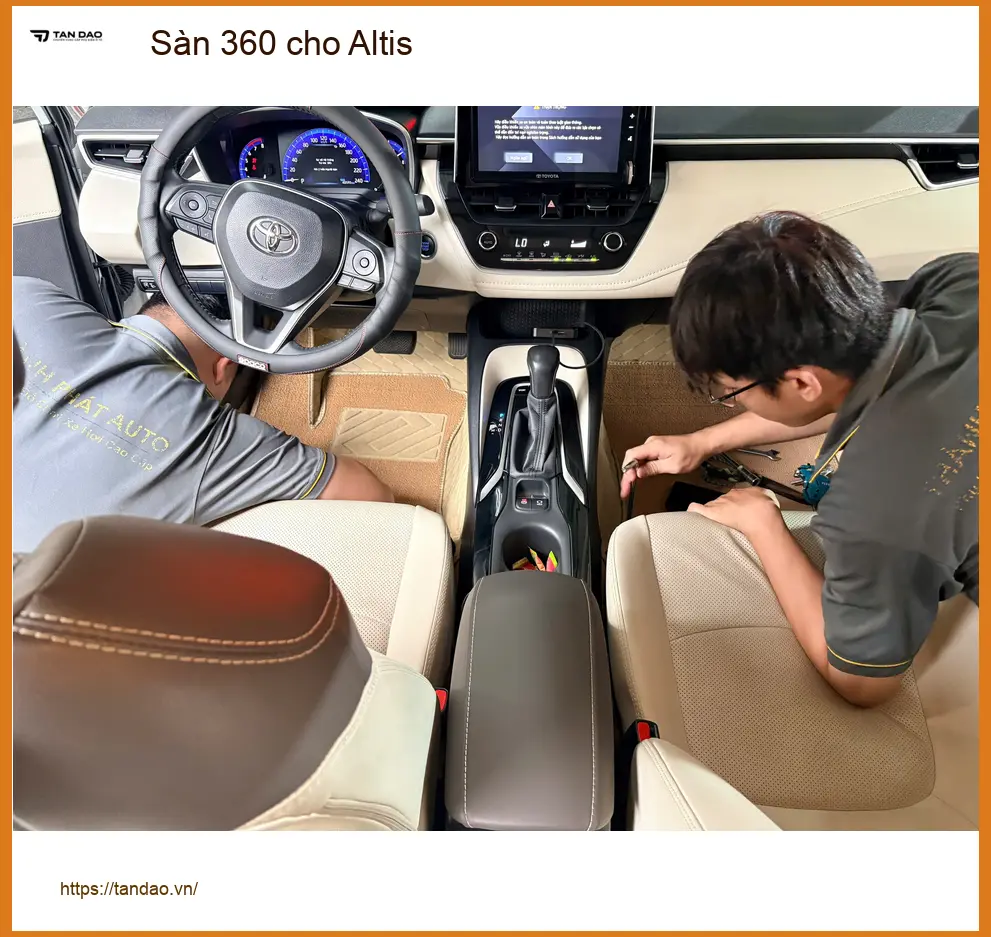 Chị Thùy lắp sàn 360 cho Toyota Altis tại Quận 9 để xe luôn sạch đẹp ảnh thực tế 2