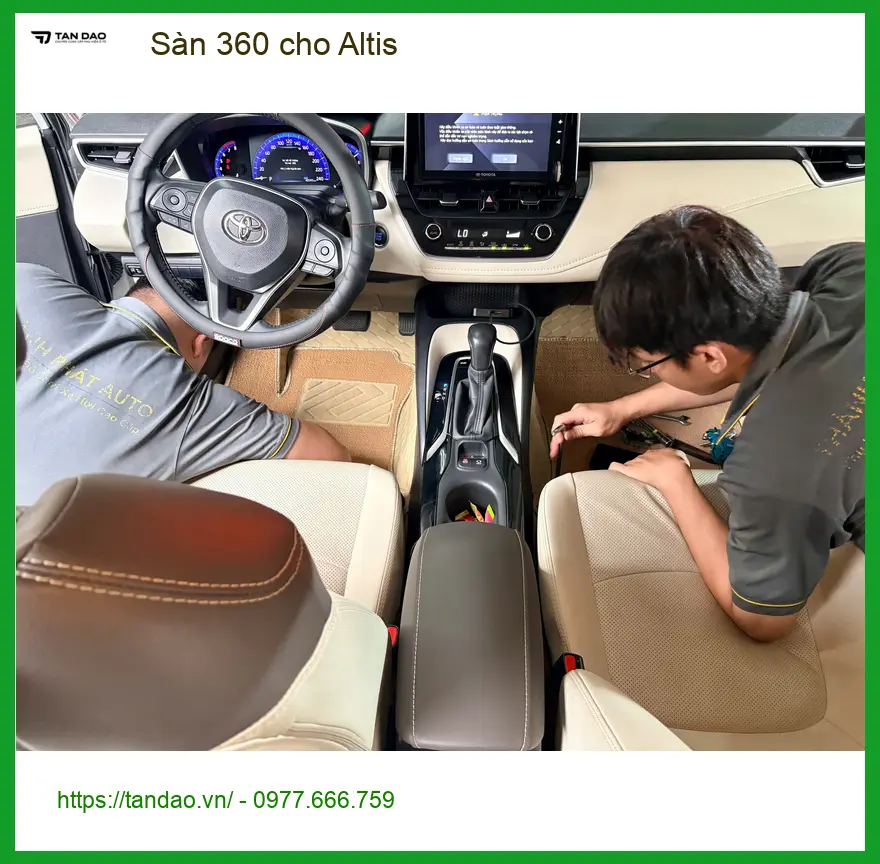 Chị Thùy Trang lắp Sàn 360 cho Toyota Altis Quận Hóc Môn để nội thất luôn sạch đẹp ảnh thực tế 2