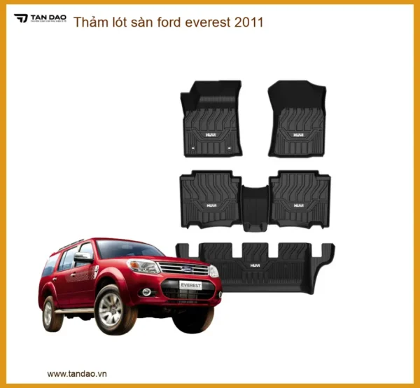 Thảm Lót Sàn Ford Everest 2011 - Trung Tâm Lắp Đặt Chính Hãng TPHCM