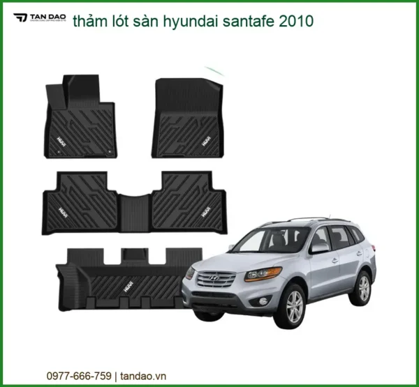 Thảm Lót Sàn Hyundai Santafe 2010 - Trung Tâm Lắp Đặt Uy Tín TPHCM