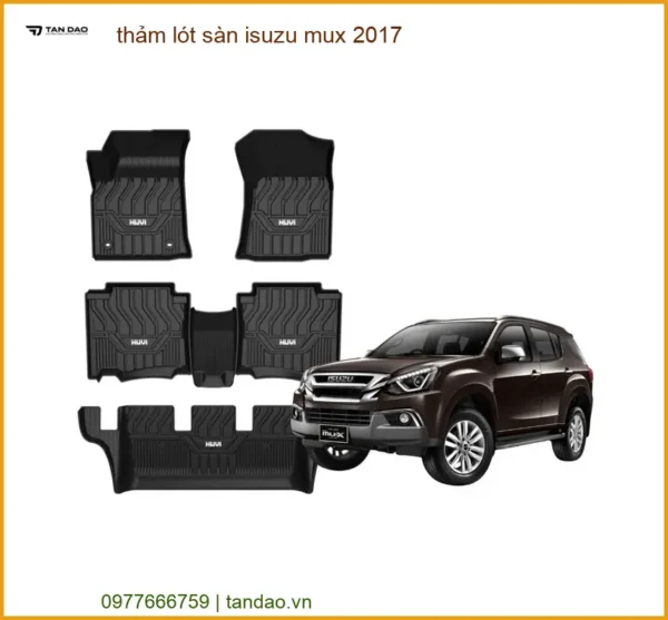 Thảm Lót Sàn Ô Tô Isuzu Mu-X 2017 - Địa Chỉ Lắp Đặt Uy Tín TPHCM