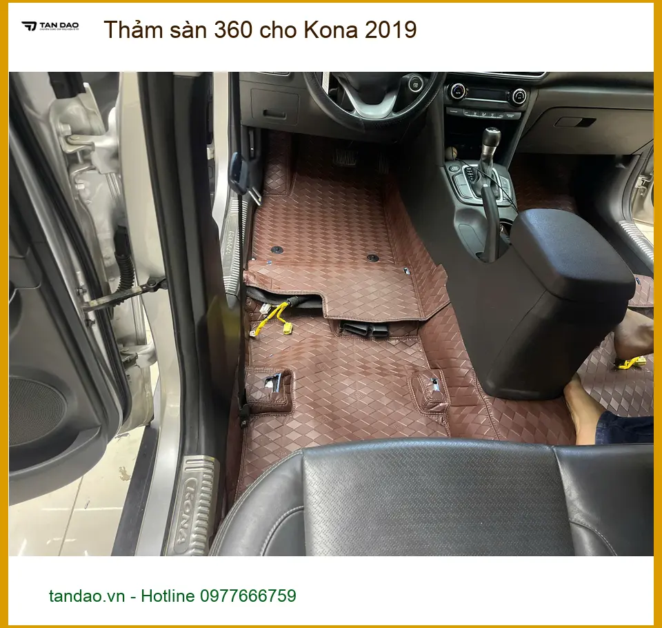 Anh Kiên lắp thảm sàn 360 cho Kona 2019 tại Quận 2 bảo vệ sàn tối ưu ảnh thực tế 5