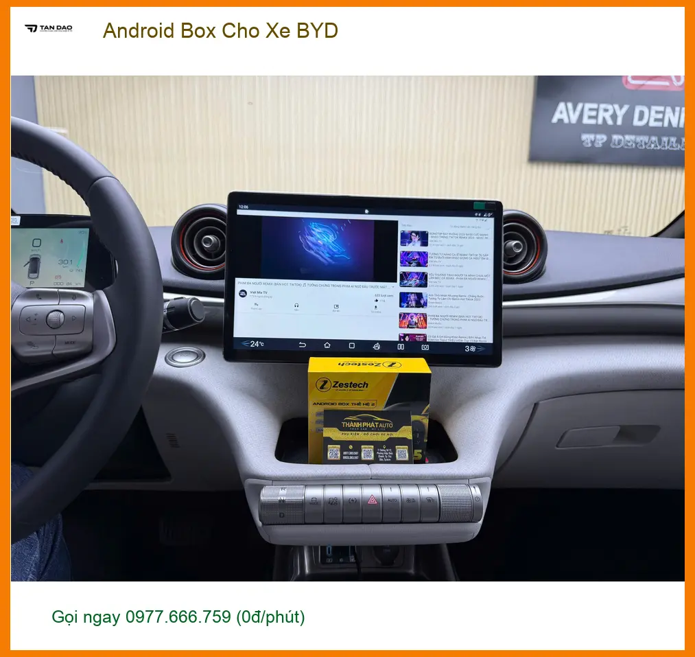 Anh Tấn lắp Android Box cho xe BYD tại Quận 12 để trải nghiệm giải trí đa dạng hơn