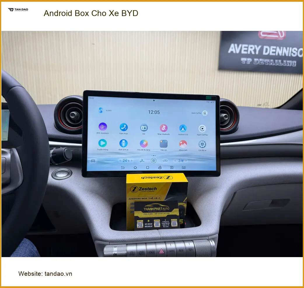 Anh Khải lắp Android Box cho xe BYD tại Quận 5 để giải trí trên xe ảnh thực tế 3