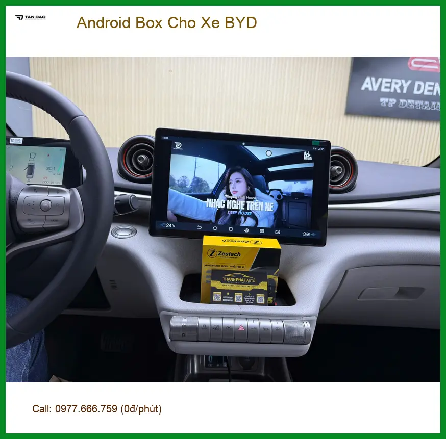 Chú Sơn lắp Android Box cho BYD Atto 3 Quận 2 để biến màn hình zin thành smart TV ảnh thực tế 2