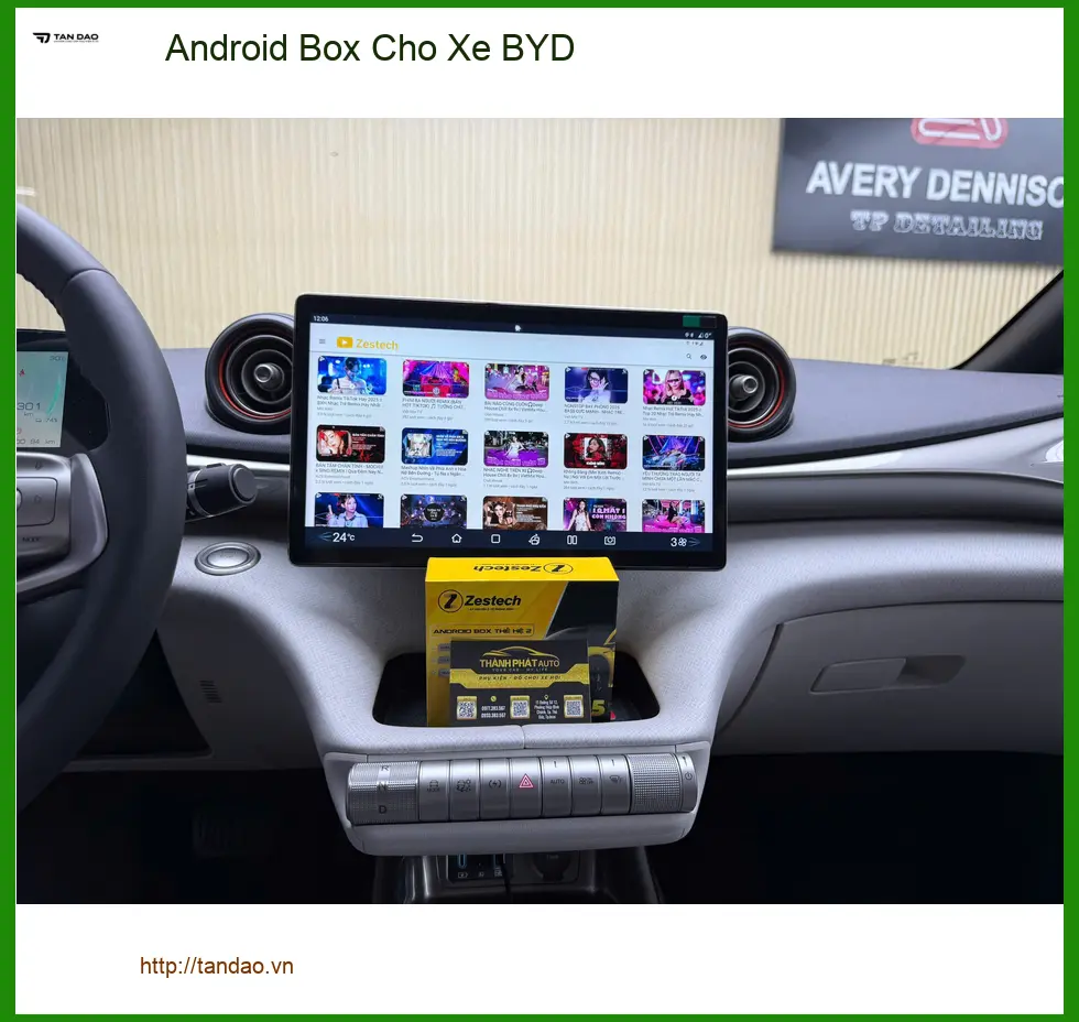 Chú Sơn lắp Android Box cho BYD Atto 3 Quận 2 để biến màn hình zin thành smart TV ảnh thực tế 3