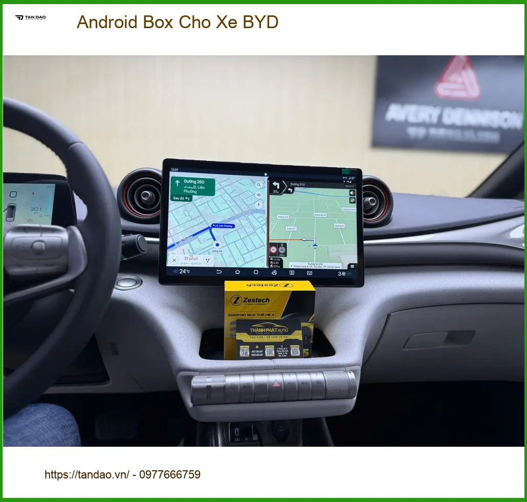 Chú Sơn lắp Android Box cho BYD Atto 3 Quận 2 để biến màn hình zin thành smart TV ảnh thực tế 4