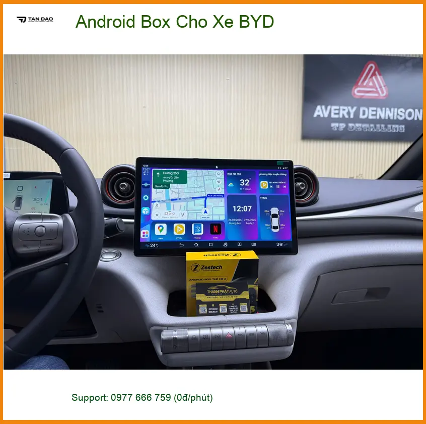 Chị Thanh lắp Android Box cho xe BYD tại Quận 9 để biến xe thành trung tâm giải trí ảnh thực tế 3