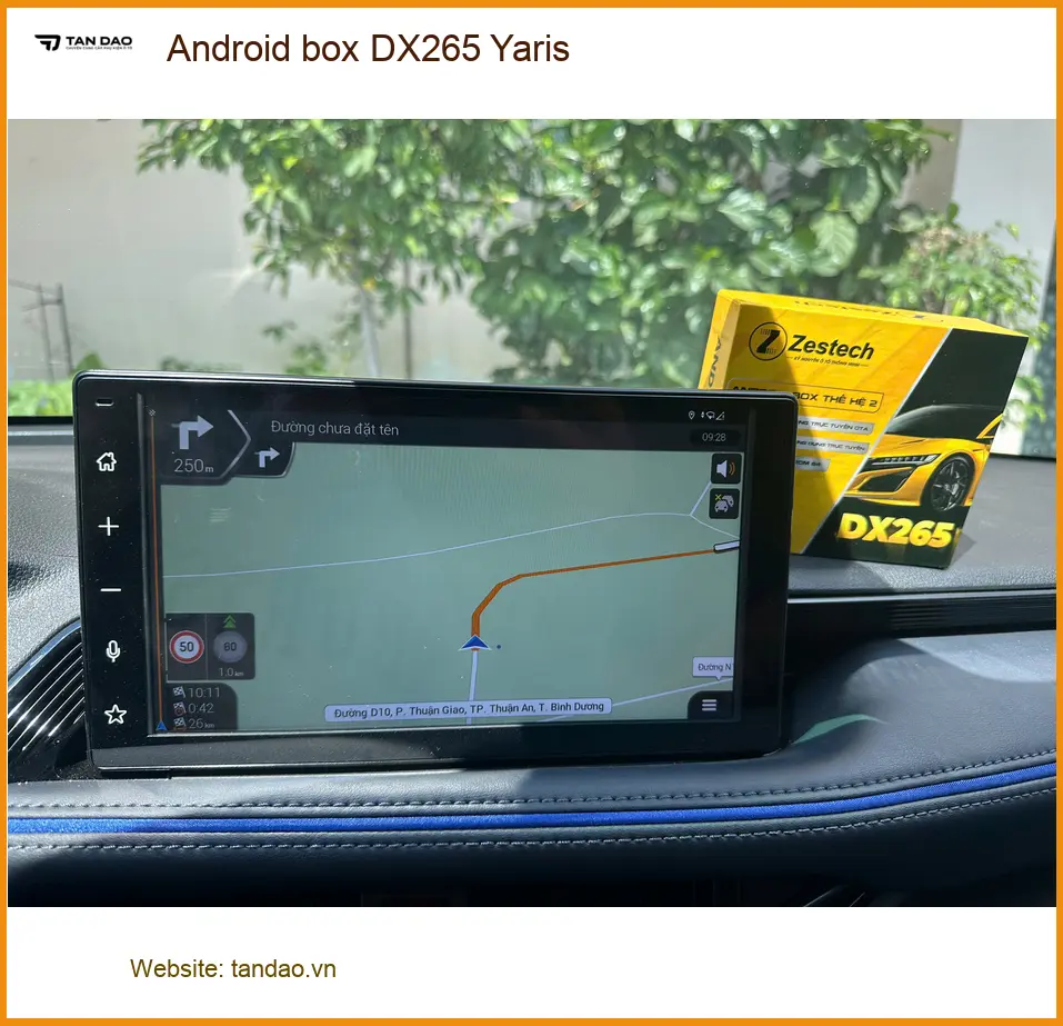 Chú Tuấn Anh lắp Android box DX265 cho Yaris ở Bình Chánh không cần thay màn zin ảnh thực tế 2
