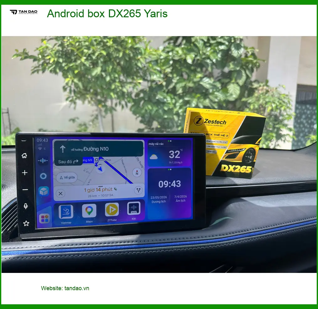 Chú Tuấn Anh lắp Android box DX265 cho Yaris ở Bình Chánh không cần thay màn zin ảnh thực tế 3