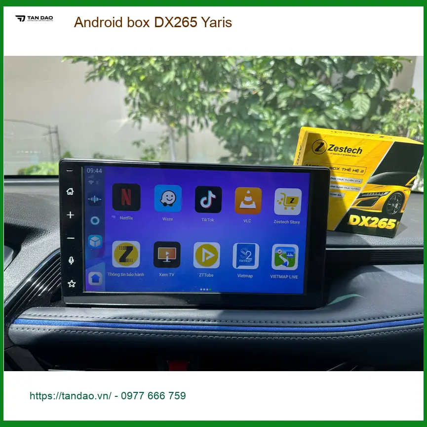 Anh Minh lắp Android box DX265 cho Yaris tại Quận 10 để giải trí trên xe khi chờ đón con ảnh thực tế 3