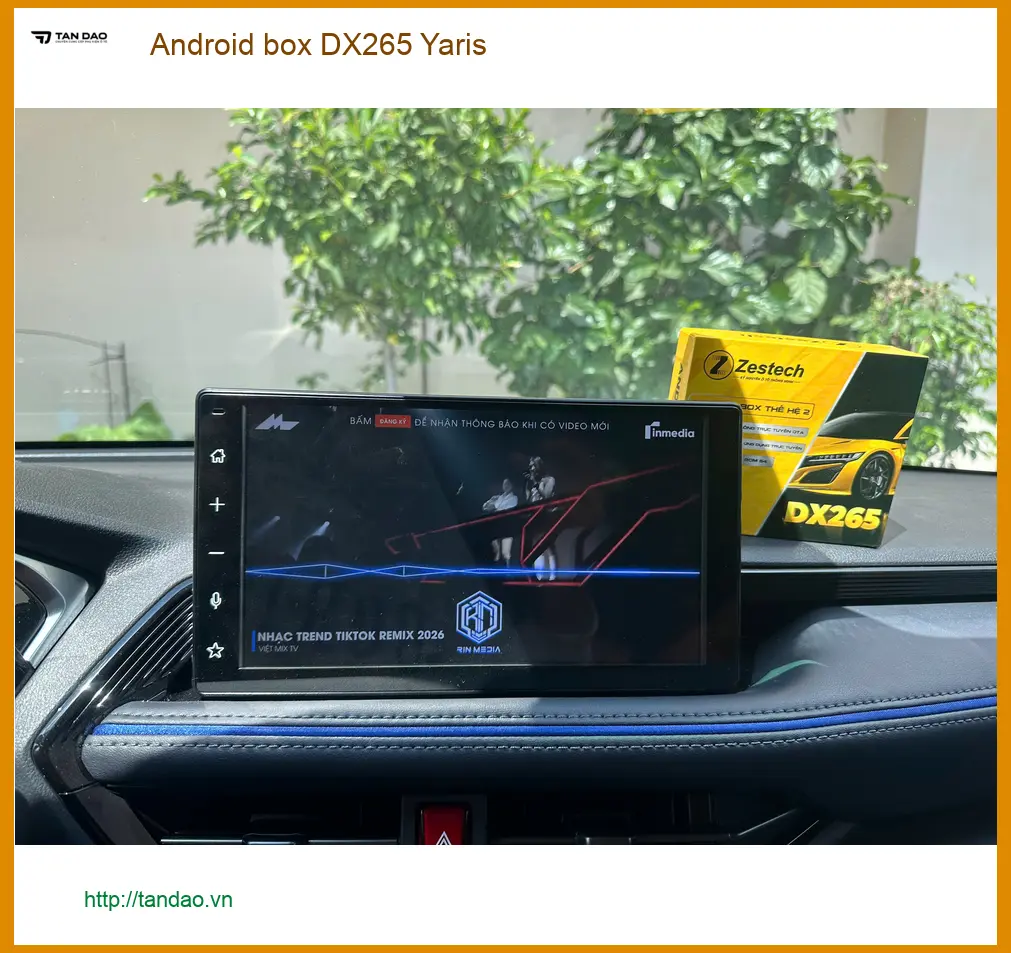 Anh Minh lắp Android box DX265 cho Yaris tại Quận 10 để giải trí trên xe khi chờ đón con ảnh thực tế 4