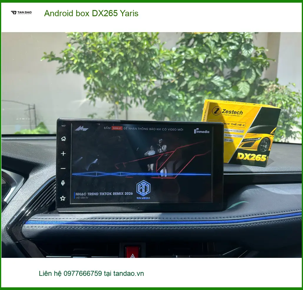 Anh Hoàng An lắp Android box DX265 cho Toyota Yaris tại Cần Giờ để giải trí trên xe ảnh thực tế 3