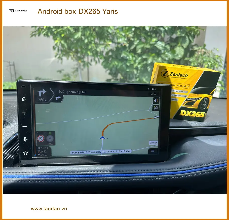 Anh Hoàng An lắp Android box DX265 cho Toyota Yaris tại Cần Giờ để giải trí trên xe ảnh thực tế 5