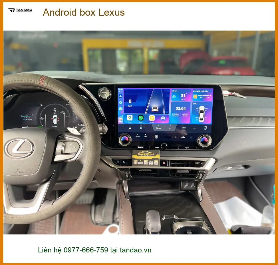 Chị Thảo lắp Android box cho Lexus RX350 tại Quận 11 để biến màn hình zin thành smart TV